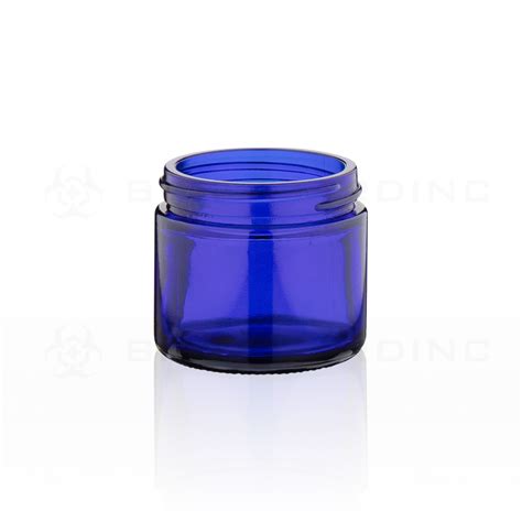 Glass Jar Straight Sided Glass Jars Cobalt Blue 53mm 2oz 42