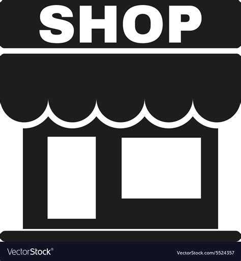 Shop Icon Store Symbol Flat Royalty Free Vector Image