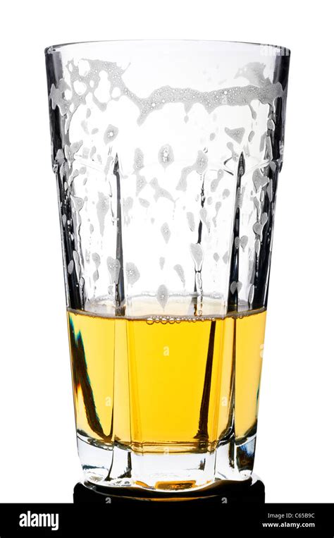 Half Full Beer Glass With Beer Stock Photo Alamy
