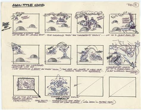 Disney Ducktales—3 Sheets Of Original Concept Drawings For Title
