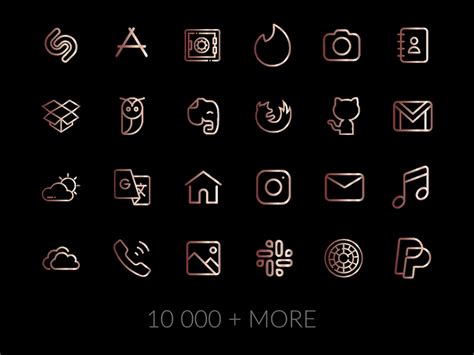 Rose Gold Ios App Icons For Iphone And Ipad Rose Gold Etsy