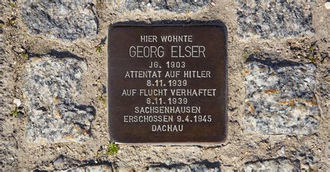 Stolperstein für Georg Elser Foto & Bild | reportage dokumentation