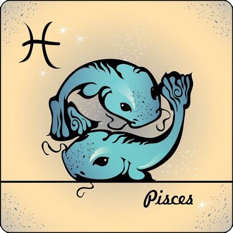 The Zodiac Sign Pisces Is Depicted In This Artistic Illustration With
