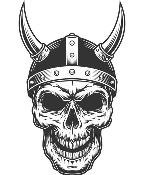 Viking Skull Helmet Viking Skull Skull Helmet Viking Skull Art