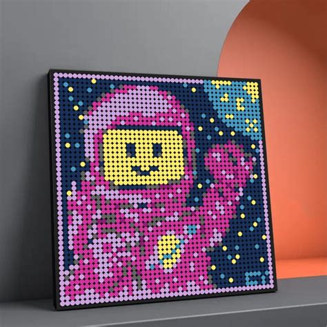 Spaceman Pixel Art Space Moc 90153 With 2304 Pieces Moc Brick Land