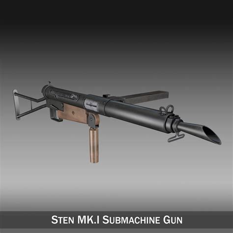 Sten Mki Submachine Gun 3d Model By Panaristi