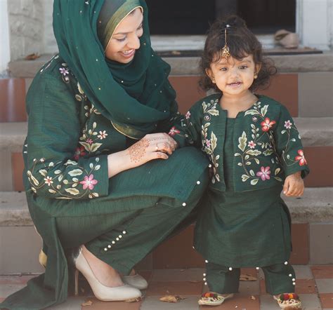 mommy and me indian matching outfit designed and handmade by maryam s trink… mom daughter