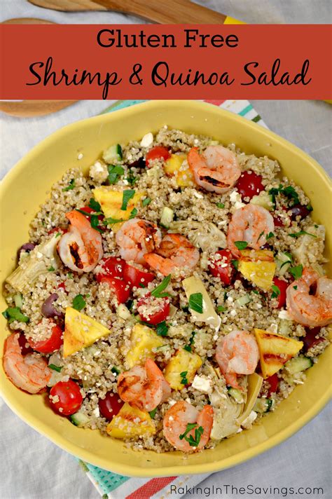 This recipe is both quick and delicious. Gluten Free Quinoa & Shrimp Salad Recipe
