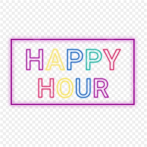 Happy Hours Vector Hd Png Images Happy Hour Neon Offer Free Vector