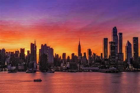 Nyc Skyline Sunrise Photograph By Susan Candelario Pixels