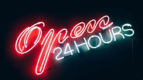 Maybe you would like to learn more about one of these? open 24 hours, Neon, Neon sign, Open Wallpapers HD ...