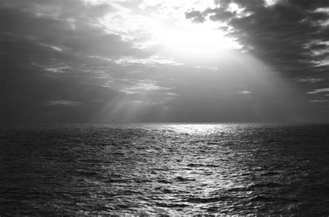 Free Images Sea Water Horizon Light Cloud Black And White Sky