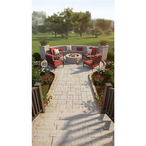 Pavestone RumbleStone 10.5 in. x 3.5 in. x 5.25 in. Cafe Concrete Edger