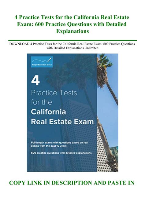 DOWNLOAD 4 Practice Tests for the California Real Estate Exam 600