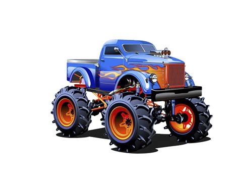 Download monster truck clip art and use any clip art,coloring,png graphics in your website, document or presentation. Pickup truck Car Monster truck Clip art - Cool blue car ...
