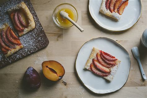 Honey Plum Tarts With Rough Puff Pastry Betty L