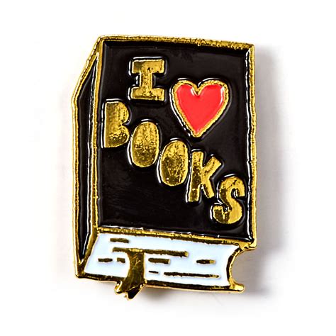 I Heart Books Enamel Pin Allison Cole Badge Bomb Badge Bomb Wholesale