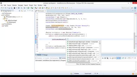 Eclipse Crear y Programar Botón en Java YouTube