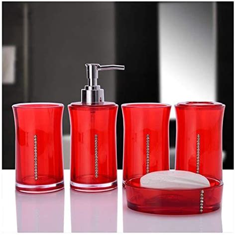 Lyqz Acrylic Bathroom Countertop Accessories Set Including Lotion