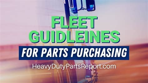 Fleet Guidelines For Parts Purchasing Youtube