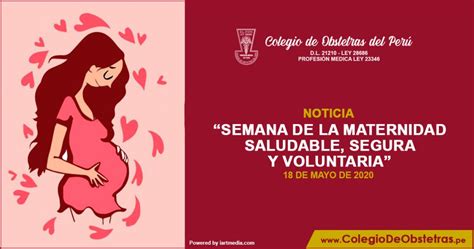 Semana De La Maternidad Saludable Segura Y Voluntaria Colegio De