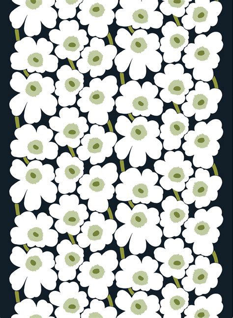 Pieni Unikko Cotton Fabric By Marimekko Textile Patterns Textile