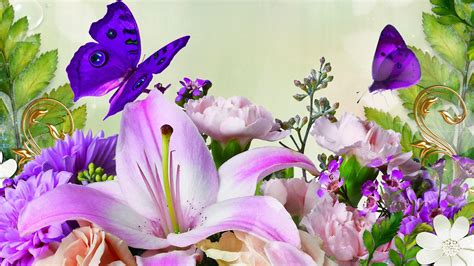 68 Butterfly And Flower Wallpaper