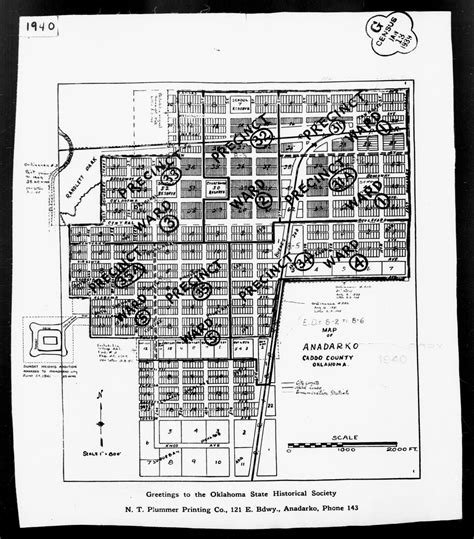 1940 Census Enumeration District Maps Oklahoma Caddo