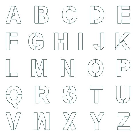 6 Best 8 Inch Letter Stencils Alphabet Printable