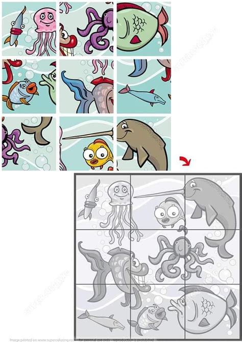 Pin By Dayana On Puzzle In 2021 Sea Animals Preschool Preschool