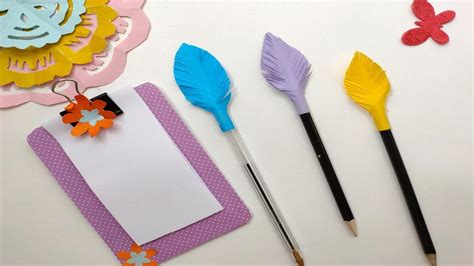 How To Make A Pencil Topper Easy Using Paper Easy Paper Craft Ideas