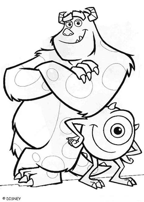 Mike wazowski and sulley coloring pages - Hellokids.com