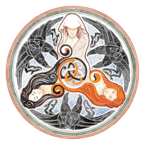 The Morrigan Triple Goddess Celtic Spiral Etsy Celtic Art Goddess