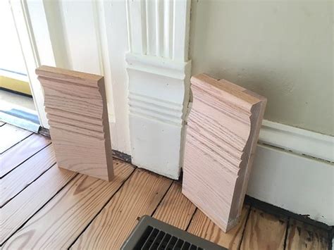 4.5.1 installing baseboard next to door casings. Making New Plinth Block Moulding Look as Good as Old - Old ...