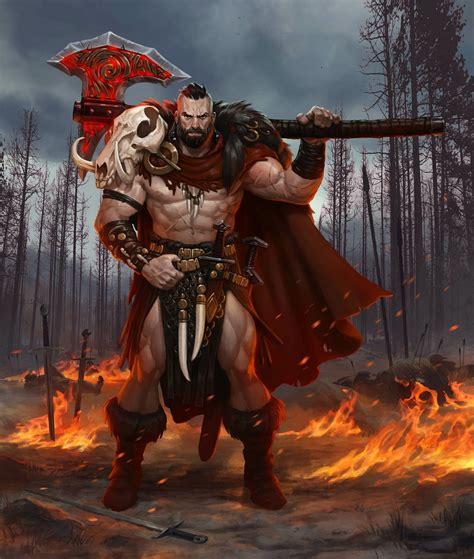 Artstation Bloodstone Vhrak The Barbarian David Kegg Fantasy