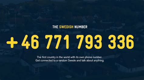 The Swedish Number Call A Random Swede We Tried It Out The Two Way Npr