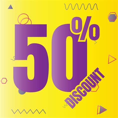 50 Percent Discount Deal Sign Icon 50 Percent Special Offer Discount