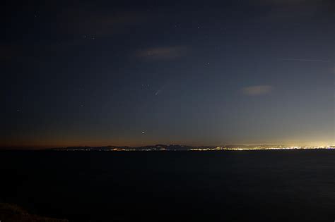 Comet Neowise Tonight Over The La Coastline Losangeles