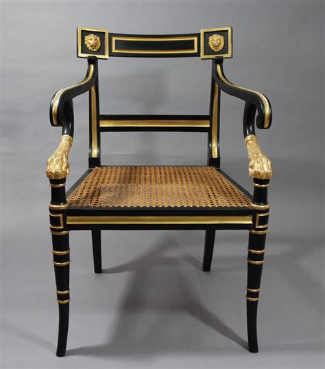 Antique georgian regency mahogany trafalgar open office desk / dining armchair. Antiques Atlas - Regency Style Open Armchair