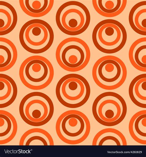Abstract Colorful Retro Circles Seamless Pattern Vector Image