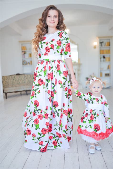 Mommy And Me Dresses Floral Maxi Dresses Outfits Mother Etsy