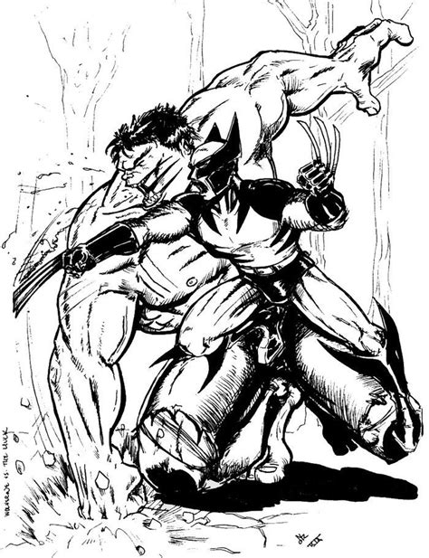 Wolverine Coloring Pages PDF To Print - Coloringfolder.com | Hulk