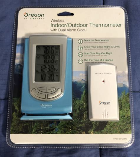 Oregon Scientific Wireless Indooroutdoor Thermometer Dual Alarm Clock