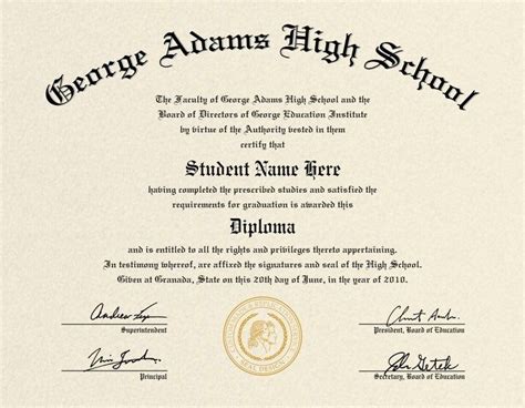 50 Free High School Diploma Certificates