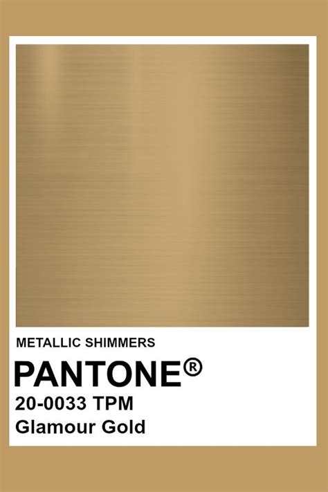 Maybe you would like to learn more about one of these? Glamour Gold #Metallic #Pantone #Color | Gold pantone ...