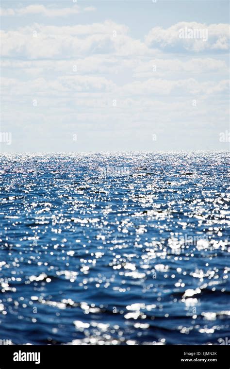 The Sun Glitter Over The Surface Of The Sea Stock Photo Alamy