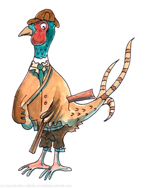 Pheasant Cartoon The Keeper Possible Bespoke Shoot Card Image Or