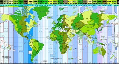 Time Zones Colour Coded World Time Zones Time Zone Map Time Zones