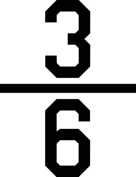 Numerical Fraction 36 Clipart Etc