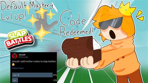 Tencell Is Adding Game Codes Possible Mastery Update Slap Battles